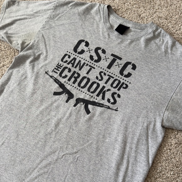 Crooks & Castles Men’s Gray tee top tshirt Can’t Stop the Crooks size XL - Picture 3 of 8